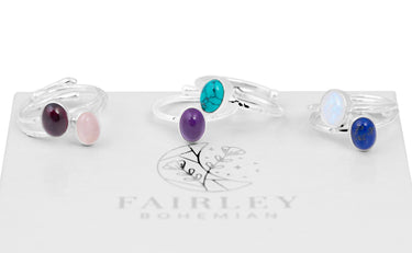 adjustable gemstone birthstone ring collection